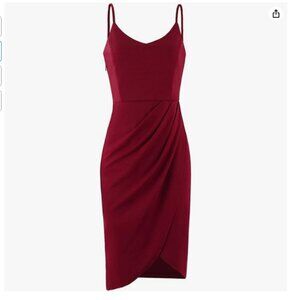Bodycon cocktail dress in red wine